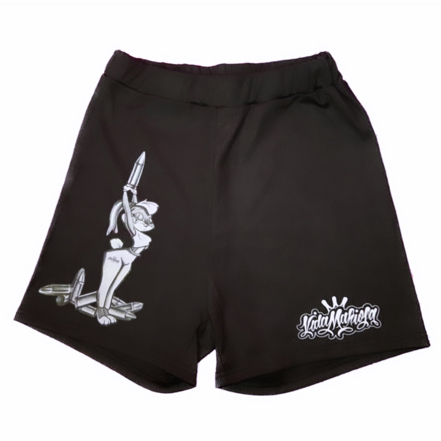 Women's Black Bad Bunny VM Shorts